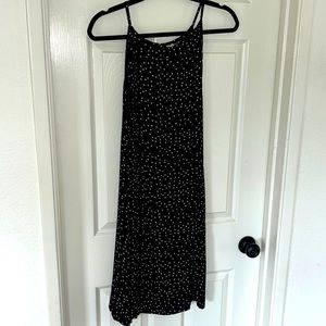 ROXY black/white knee length sundress size Large